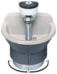 Bradley - Semi-Circular, Foot-Controlled, External Drain, 36" Diam, 3 Person Capacity, Bradstone, Wash Fountain - 1.25 GPM, 9" Bowl Depth, 29-1/4" High - Americas Tooling