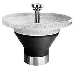 Bradley - Circular, Infrared Sensor, Internal Drain, 54" Diam, 8 Person Capacity, Terreon, Wash Fountain - 4.5 GPM, 8-1/2" Bowl Depth, 34" High - Americas Tooling