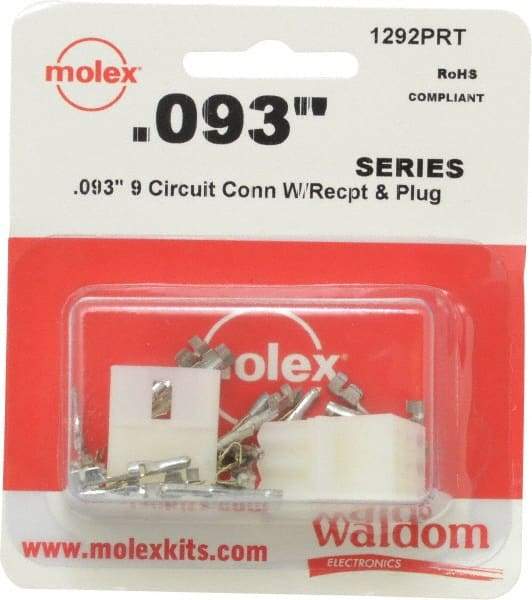 Molex - 9 Circuit, 9 AWG, 0.093 Inch Pin Diameter, Modular Receptacle Plug Connector Package - RoHS Compliant - Americas Tooling