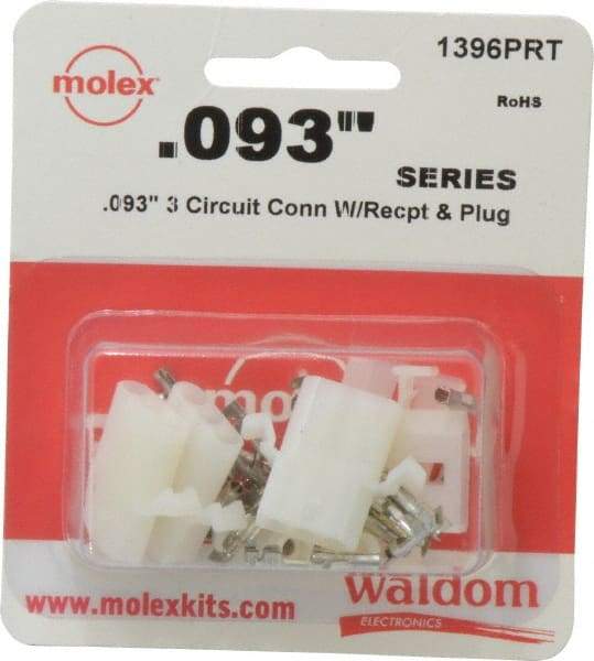 Molex - 3 Circuit, 3 AWG, 0.093 Inch Pin Diameter, Modular Receptacle Plug Connector Package - RoHS Compliant - Americas Tooling