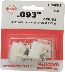 Molex - 3 Circuit, 3 AWG, 0.093 Inch Pin Diameter, Modular Receptacle Plug Connector Package - RoHS Compliant - Americas Tooling