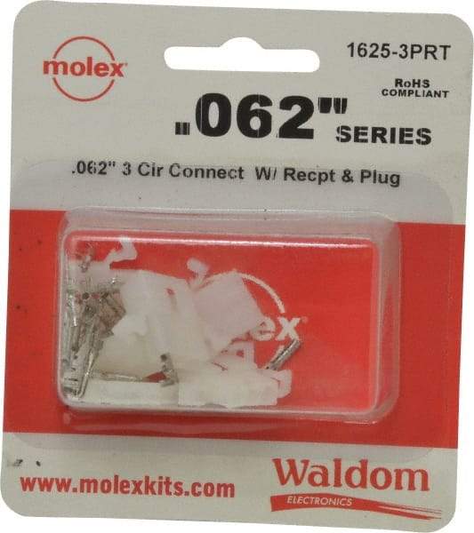 Molex - 3 Circuit, 3 AWG, 0.062 Inch Pin Diameter, Modular Receptacle Plug Connector Package - RoHS Compliant - Americas Tooling