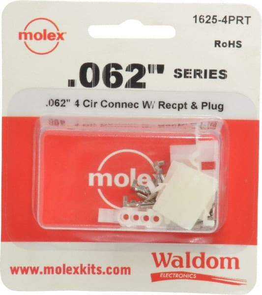 Molex - 4 Circuit, 4 AWG, 0.062 Inch Pin Diameter, Modular Receptacle Plug Connector Package - RoHS Compliant - Americas Tooling