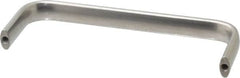 Amatom Electronic Hardware - 6-9/32" Long x 0.63" Wide x 2" High, Oval Handle - Clear Passivated, Stainless Steel, 6" Center to Center - Americas Tooling