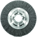 8" - Diameter Medium Face Crimped Wire Wheel; .0104" Steel Fill; 2" Arbor Hole - Americas Tooling