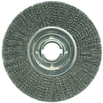 12" Diameter - 2" Arbor Hole - Crimped Steel Wire Straight Wheel - Americas Tooling