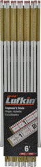 Lufkin - 6' Long, 1/16" Graduation, Folding Rule - 5/8" Wide, Wood - Americas Tooling