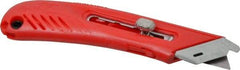 PHC - Retractable Utility Knife - 1-5/8" Blade, Red Plastic Handle, 1 Blade Included - Americas Tooling