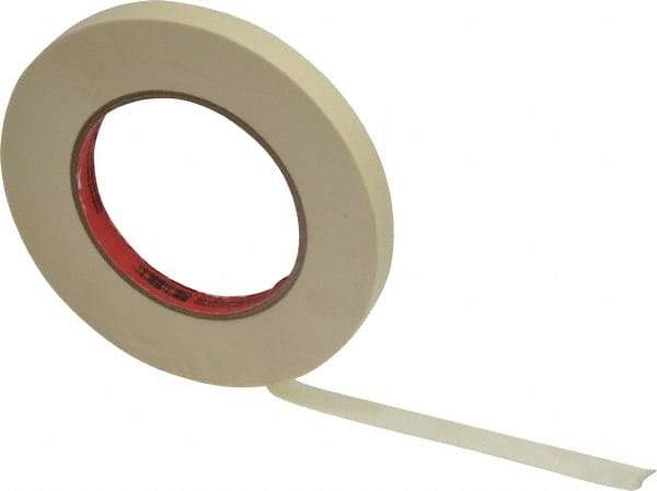 3M - 1/2" Wide x 60 Yd Long Tan Paper Masking Tape - Series 213, 6 mil Thick, 27 In/Lb Tensile Strength - Americas Tooling