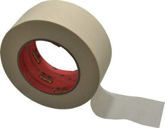 3M - 2" Wide x 60 Yd Long Tan Paper Masking Tape - Series 213, 6 mil Thick, 27 In/Lb Tensile Strength - Americas Tooling