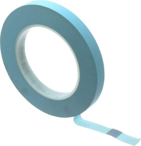 3M - 1/2" Wide x 60 Yd Long Blue Polypropylene Film Masking Tape - Series 215, 4.8 mil Thick, 15 In/Lb Tensile Strength - Americas Tooling