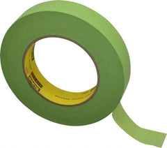 3M - 1" Wide x 60 Yd Long Green Paper Masking Tape - Series 401+/233+, 6.7 mil Thick, 25 In/Lb Tensile Strength - Americas Tooling