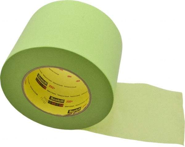 3M - 4" Wide x 60 Yd Long Green Paper Masking Tape - Series 401+/233+, 6.7 mil Thick, 25 In/Lb Tensile Strength - Americas Tooling