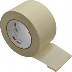 3M - 3" Wide x 60 Yd Long Tan Paper Masking Tape - Series 2307, 5.2 mil Thick, 23 In/Lb Tensile Strength - Americas Tooling