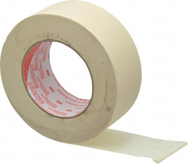 3M - 2" Wide x 60 Yd Long Tan Paper Masking Tape - Series 2364, 6.5 mil Thick, 24 In/Lb Tensile Strength - Americas Tooling