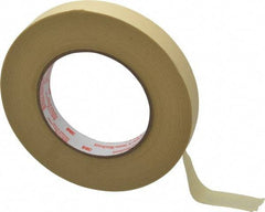 3M - 3/4" Wide x 60 Yd Long Tan Paper Masking Tape - Series 2380, 7.2 mil Thick, 28 In/Lb Tensile Strength - Americas Tooling