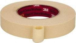 3M - 1" Wide x 60 Yd Long Tan Paper Masking Tape - Series 2393, 7.6 mil Thick, 28 In/Lb Tensile Strength - Americas Tooling