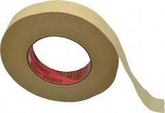 3M - 1" Wide x 60 Yd Long Tan Paper Masking Tape - Series 2693, 7.9 mil Thick, 29 In/Lb Tensile Strength - Americas Tooling