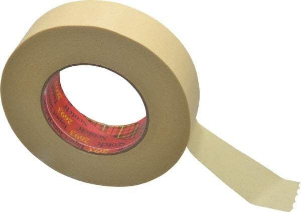 3M - 1-1/2" Wide x 60 Yd Long Tan Paper Masking Tape - Series 2693, 7.9 mil Thick, 29 In/Lb Tensile Strength - Americas Tooling