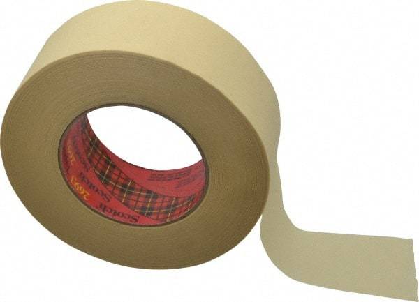 3M - 2" Wide x 60 Yd Long Tan Paper Masking Tape - Series 2693, 7.9 mil Thick, 29 In/Lb Tensile Strength - Americas Tooling