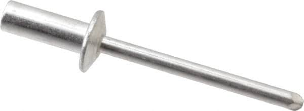 RivetKing - Size 64 Dome Head Aluminum Closed End Sealing Blind Rivet - Aluminum Mandrel, 0.188" to 1/4" Grip, 3/8" Head Diam, 0.192" to 0.196" Hole Diam, 0.531" Length Under Head, 3/16" Body Diam - Americas Tooling