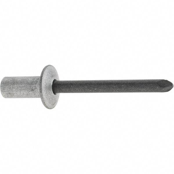 RivetKing - Size 84 Dome Head Aluminum Closed End Sealing Blind Rivet - Steel Mandrel, 1/8" to 1/4" Grip, 1/2" Head Diam, 0.257" to 0.261" Hole Diam, 0.57" Length Under Head, 1/4" Body Diam - Americas Tooling