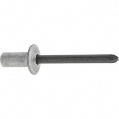 RivetKing - Size 84 Dome Head Aluminum Closed End Sealing Blind Rivet - Steel Mandrel, 1/8" to 1/4" Grip, 1/2" Head Diam, 0.257" to 0.261" Hole Diam, 0.57" Length Under Head, 1/4" Body Diam - Americas Tooling