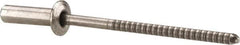 RivetKing - Size 44 Dome Head Stainless Steel Closed End Sealing Blind Rivet - Stainless Steel Mandrel, 0.188" to 1/4" Grip, 1/4" Head Diam, 0.129" to 0.133" Hole Diam, 0.485" Length Under Head, 1/8" Body Diam - Americas Tooling