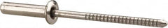 RivetKing - Size 46 Dome Head Stainless Steel Closed End Sealing Blind Rivet - Stainless Steel Mandrel, 0.313" to 3/8" Grip, 1/4" Head Diam, 0.129" to 0.133" Hole Diam, 0.61" Length Under Head, 1/8" Body Diam - Americas Tooling