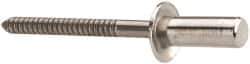 RivetKing - Size 64 Dome Head Stainless Steel Closed End Sealing Blind Rivet - Stainless Steel Mandrel, 0.188" to 1/4" Grip, 3/8" Head Diam, 0.192" to 0.196" Hole Diam, 0.531" Length Under Head, 3/16" Body Diam - Americas Tooling