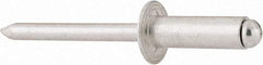 RivetKing - Size 88 Dome Head Aluminum Open End Blind Rivet - Aluminum Mandrel, 0.376" to 1/2" Grip, 1/2" Head Diam, 0.257" to 0.261" Hole Diam, 3/4" Length Under Head, 1/4" Body Diam - Americas Tooling