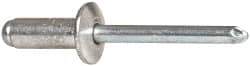 RivetKing - Size 86 Dome Head Aluminum Open End Blind Rivet - Steel Mandrel, 0.251" to 3/8" Grip, 1/2" Head Diam, 0.257" to 0.261" Hole Diam, 5/8" Length Under Head, 1/4" Body Diam - Americas Tooling