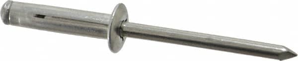 RivetKing - Size 0625 Dome Head Aluminum Tri Folding Blind Rivet - Aluminum Mandrel, 0.04" to 0.354" Grip, 0.386" Head Diam, 0.196" to 0.209" Hole Diam, 0.906" Length Under Head, 3/16" Body Diam - Americas Tooling