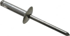 RivetKing - Size 0625 Large Flange Head Aluminum Tri Folding Blind Rivet - Aluminum Mandrel, 0.04" to 0.354" Grip, 0.55" Head Diam, 0.196" to 0.209" Hole Diam, 0.92" Length Under Head, 3/16" Body Diam - Americas Tooling