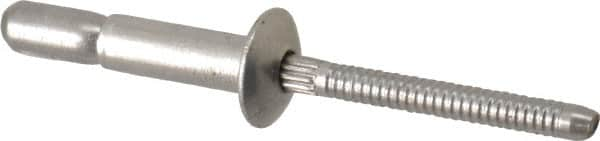 RivetKing - Size 67 Dome Head Stainless Steel Structural with Locking Stem Blind Rivet - Stainless Steel Mandrel, 0.214" to 0.437" Grip, 0.385" Head Diam, 0.194" to 0.204" Hole Diam, 0.572" Length Under Head, 3/16" Body Diam - Americas Tooling