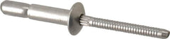 RivetKing - Size 67 Dome Head Stainless Steel Structural with Locking Stem Blind Rivet - Stainless Steel Mandrel, 0.214" to 0.437" Grip, 0.385" Head Diam, 0.194" to 0.204" Hole Diam, 0.572" Length Under Head, 3/16" Body Diam - Americas Tooling