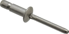 RivetKing - Size 86 Dome Head Stainless Steel Structural with Locking Stem Blind Rivet - Stainless Steel Mandrel, 0.08" to 3/8" Grip, 0.525" Head Diam, 0.261" to 0.276" Hole Diam, 0.56" Length Under Head, 1/4" Body Diam - Americas Tooling