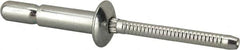 RivetKing - Size 67 Dome Head Steel Structural with Locking Stem Blind Rivet - Steel Mandrel, 0.214" to 0.437" Grip, 0.385" Head Diam, 0.194" to 0.204" Hole Diam, 0.572" Length Under Head, 3/16" Body Diam - Americas Tooling