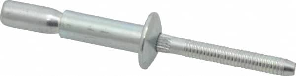 RivetKing - Size 810 Dome Head Steel Structural with Locking Stem Blind Rivet - Steel Mandrel, 0.35" to 5/8" Grip, 0.525" Head Diam, 0.261" to 0.276" Hole Diam, 0.81" Length Under Head, 1/4" Body Diam - Americas Tooling