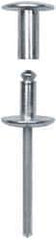 RivetKing - Size 8-62 Dome Head Steel Flush on Both Sides Blind Rivet - Steel Mandrel, 3-5/8" to 3-7/8" Grip, 5/8" Head Diam, 0.255" Min Hole Diam, 3.57" Length Under Head, 1/4" Body Diam - Americas Tooling