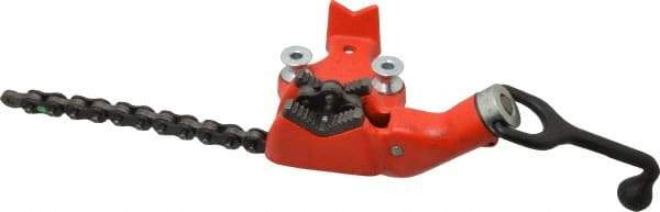 Ridgid - 1/8 to 2-1/2" Pipe Capacity, Manual Chain Vise - Bolt Down, Cast Iron, Model Number BC210 - Americas Tooling