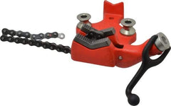 Ridgid - 1/8 to 4" Pipe Capacity, Manual Chain Vise - Bolt Down, Cast Iron, Model Number BC410 - Americas Tooling