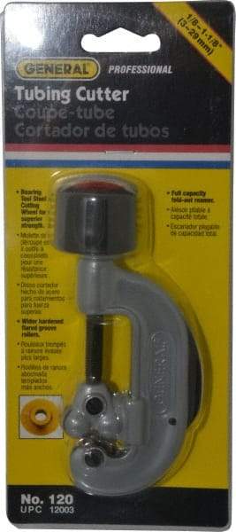 General - 1/8" to 1-1/8" Pipe Capacity, Tube Cutter - Cuts Copper - Americas Tooling