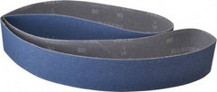 Norton - 2-1/2" Wide x 60" OAL, 80 Grit, Zirconia Alumina Abrasive Belt - Zirconia Alumina, Medium, Coated, Y Weighted Cloth Backing, Dry, Series R821 - Americas Tooling