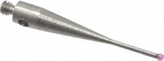 SPI - 1 mm Ball Diameter, M2 Thread, Ruby Point Ball Tip CMM Stylus - 20 mm Overall Length - Americas Tooling