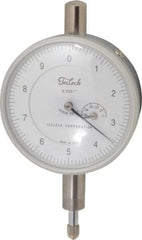 Teclock - 0.05" Range, 0-10 Dial Reading, 0.0001" Graduation Dial Drop Indicator - 2-13/64" Dial, 0.01" Range per Revolution, 0.0002" Accuracy, Revolution Counter - Americas Tooling