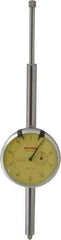 Peacock - 50mm Range, 0-100 Dial Reading, 0.01mm Graduation Dial Drop Indicator - 2-3/64" Dial, Revolution Counter - Americas Tooling