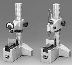 Mahr - Cast Iron (Base), T-Shaped Base, Comparator Gage Stand - 9-1/2" High, 5-1/2" Base Length x 6" Base Width x 4" Base Height, Includes Holder - Americas Tooling