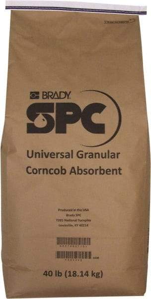 Brady SPC Sorbents - 40 Lb Bag Corncob Granular Sorbent - Universal Use - Americas Tooling