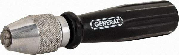 General - 6-7/8" Long, 1/4" Capacity, Pin Vise - 1" Body Diam 0.04" Min Capacity - Americas Tooling